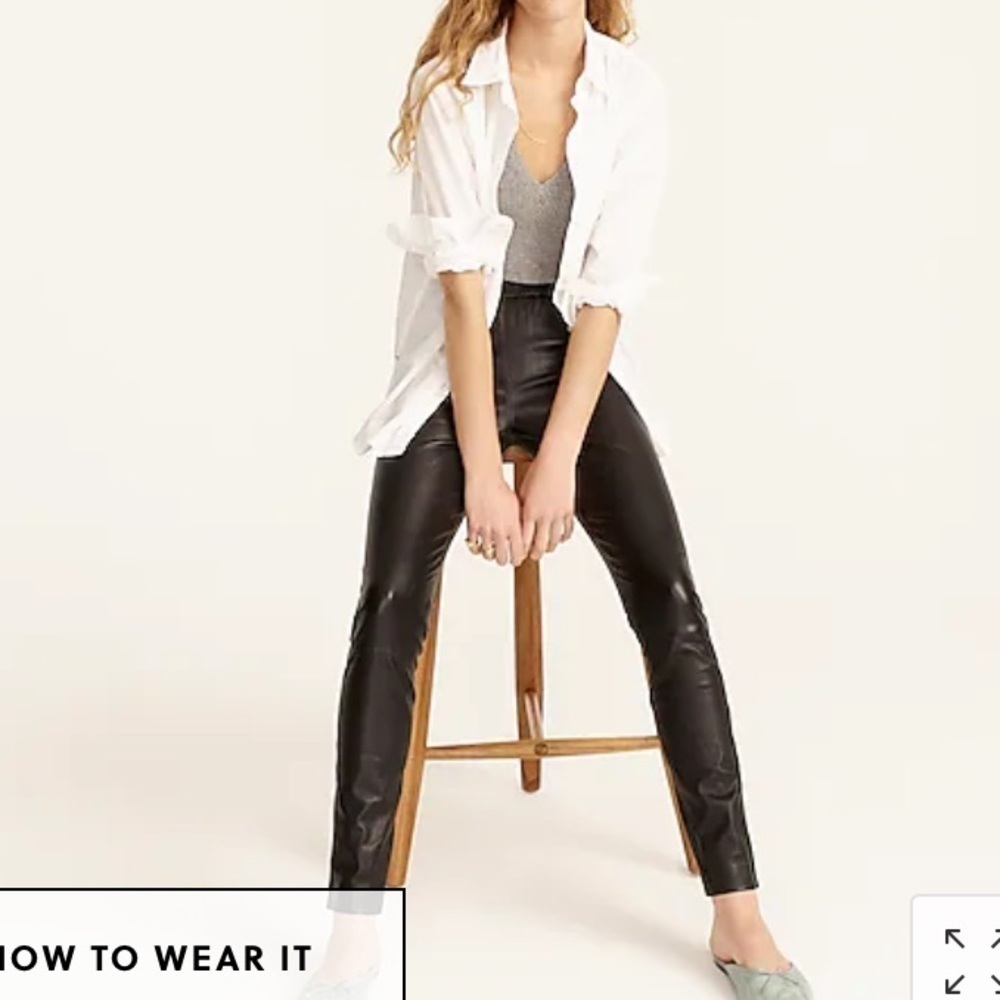 J Crew Collection leather leggings J8744